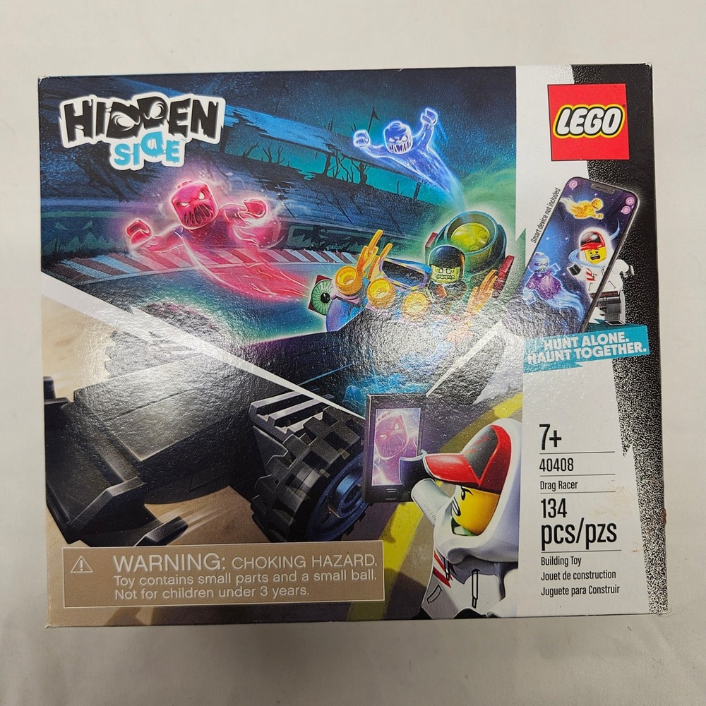 LEGO Drag Racer Unisex OS Red Hidden Side 40408 AR Ghost Hunt 134pc Set
